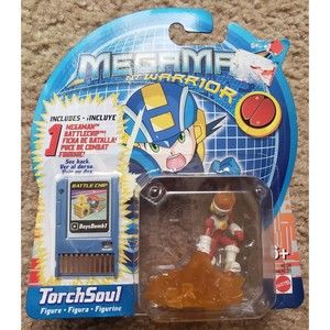 2004 MEGA MAN NT Warrior TorchSoul Action Figure w/ Battle Chip Mattel Brand New